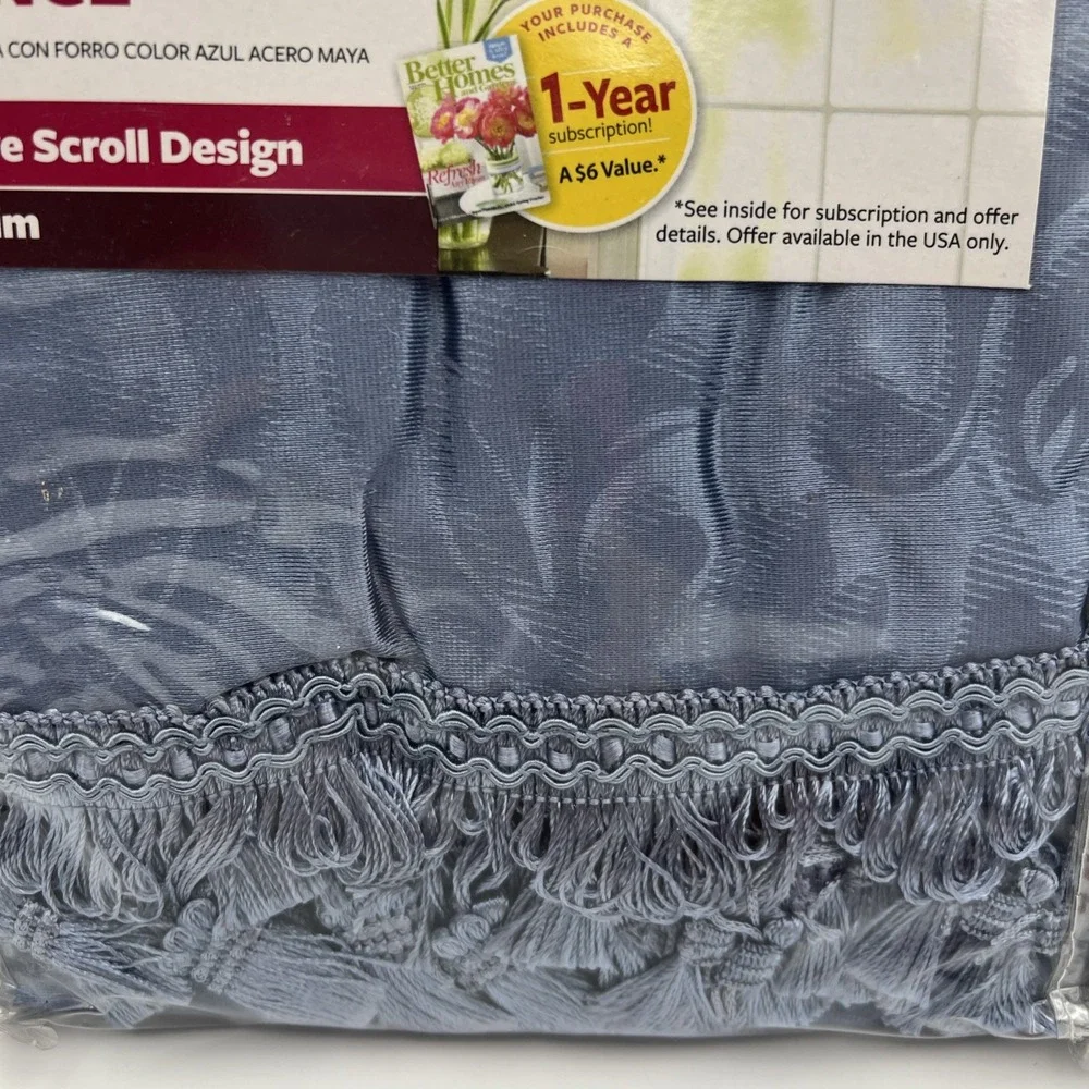 Better Homes and‎ Gardens Lined Window Valances (Set of 2) Steel Blue Maya